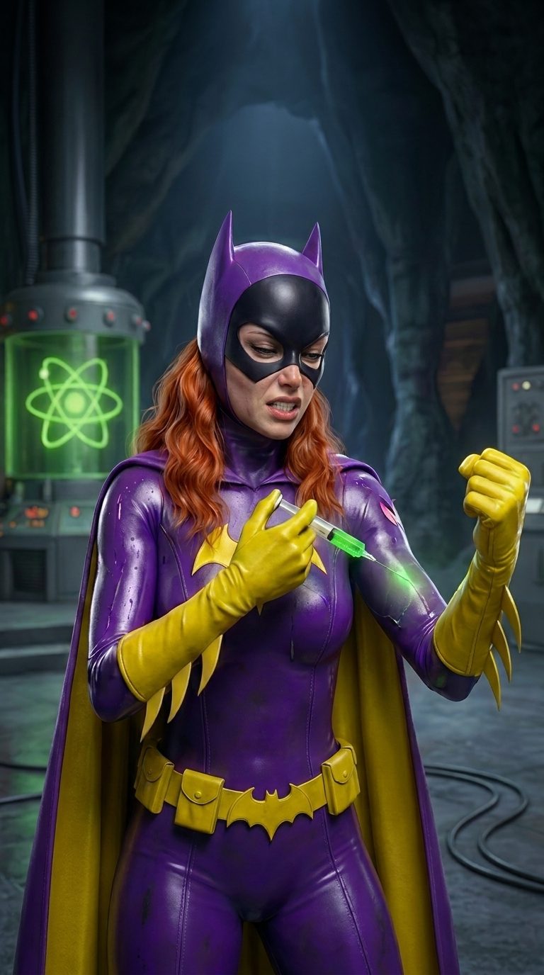 Batman '66 Teil 1 – Mobile Version, Seite 3 — KI-Comic über weibliches Muskelwachstum