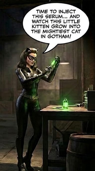 Batman '66 Teil 1 – Mobile Version, Seite 16 — KI-Comic über weibliches Muskelwachstum
