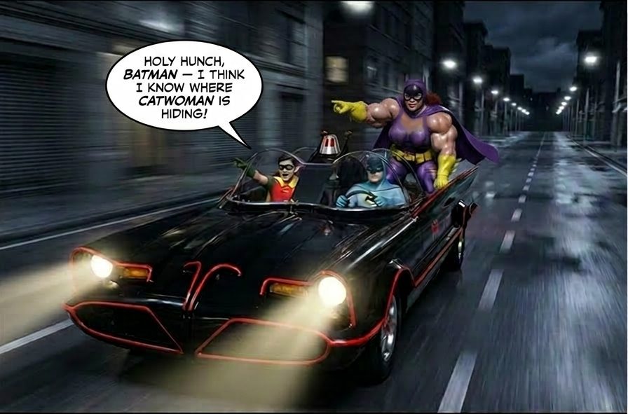 Batman '66 Part 1- Mobile Version, page 12 — AI female muscle growth comic