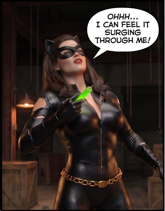 Batman '66 Part 1- Mobile Version, page 18 — AI female muscle growth comic
