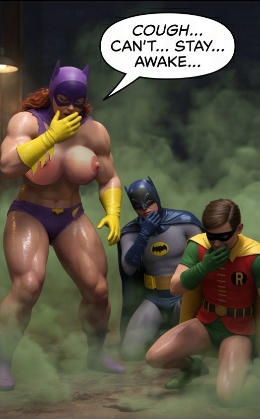 Batman '66 Part 1- Mobile Version, page 53 — AI female muscle growth comic