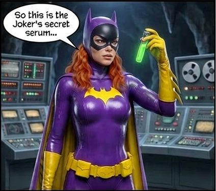Batman '66 Part 2 - Desktop Version (Panels), page 1 — AI female muscle growth comic