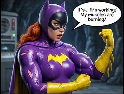 Batman '66 Part 2 - Desktop Version (Panels), page 3 — AI female muscle growth comic