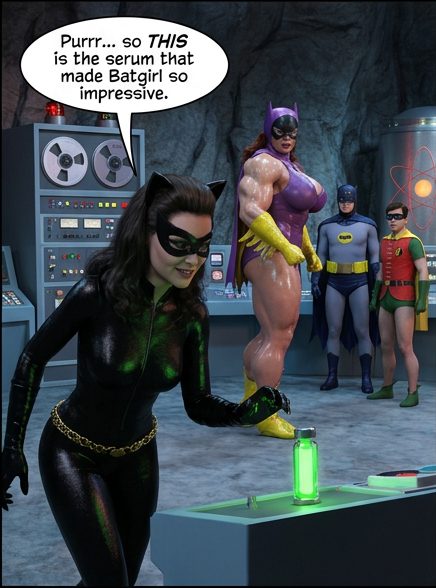 Batman '66 Part 2 - Desktop Version (Panels), page 8 — AI female muscle growth comic