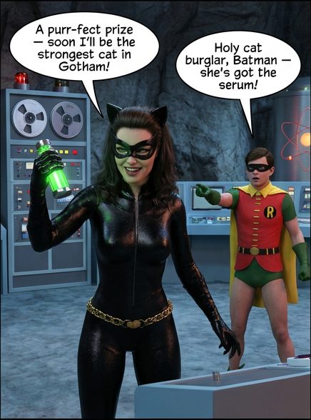 Batman '66 Part 2 - Desktop Version (Panels), page 9 — AI female muscle growth comic