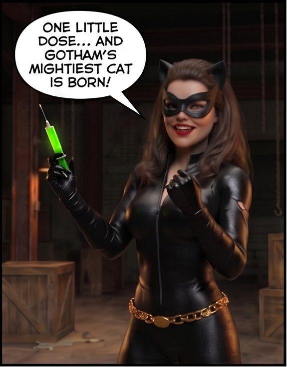 Batman '66 Part 2 - Desktop Version (Panels), page 17 — AI female muscle growth comic
