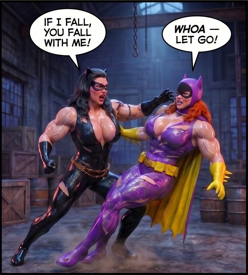 Batman '66 Part 2 - Desktop Version (Panels), page 24 — AI female muscle growth comic