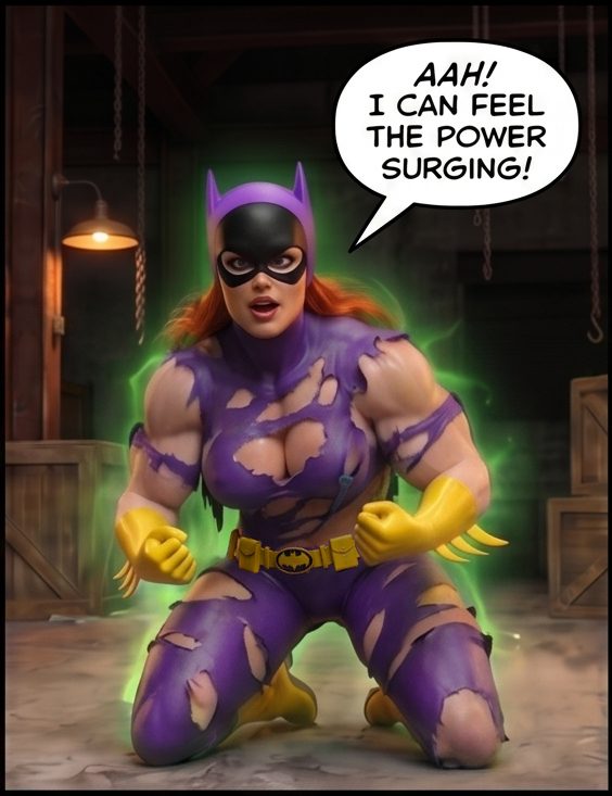 Batman '66 Part 2 - Desktop Version (Panels), page 37 — AI female muscle growth comic