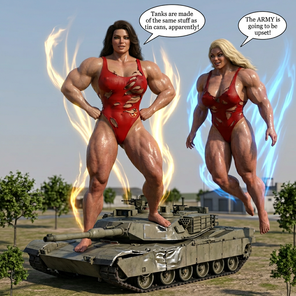 Bay Watched Part 2, page 26 — AI female muscle growth comic