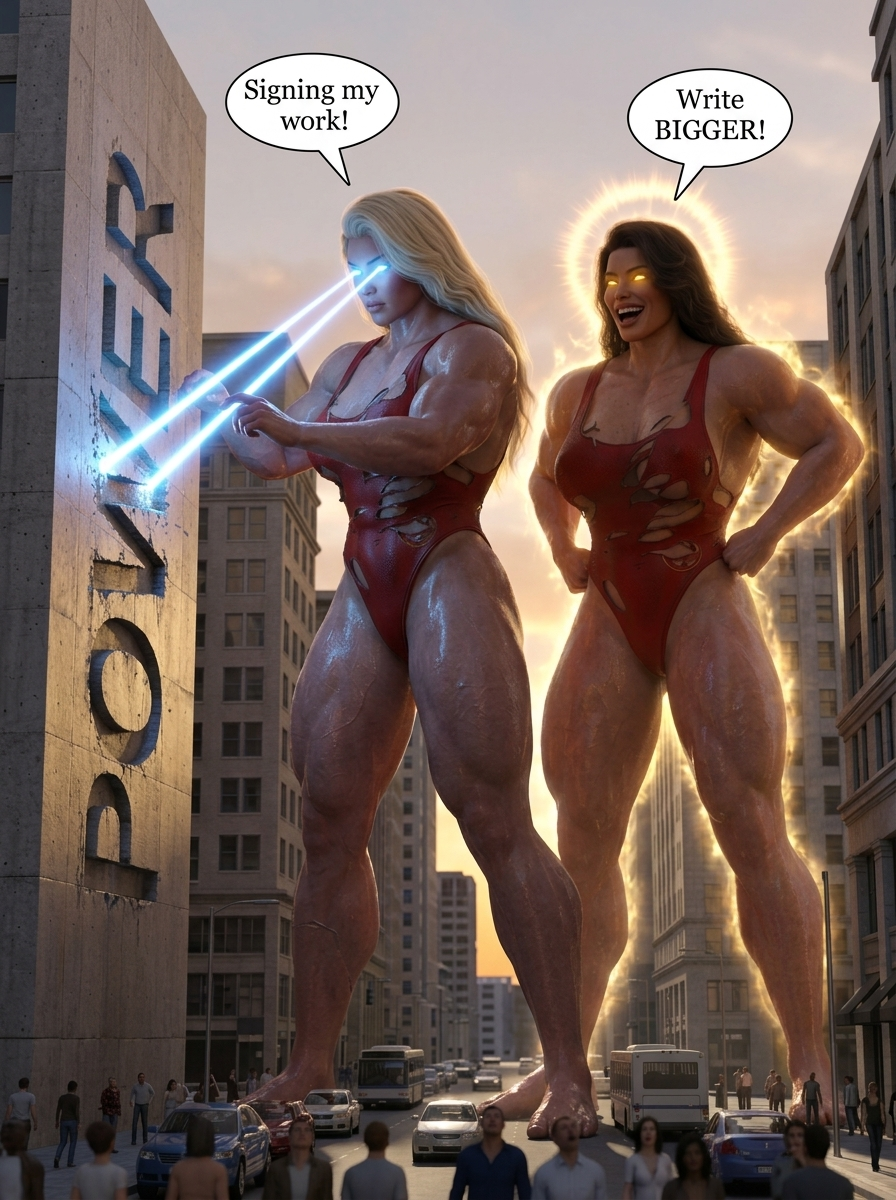 Bay Watched Part 2, page 31 — AI female muscle growth comic