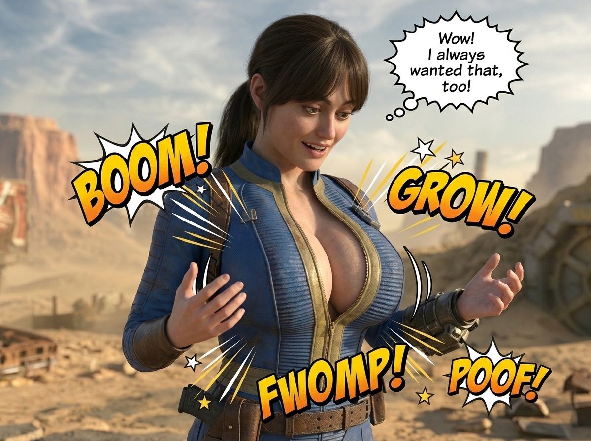 Buffout Part 1, page 5 — AI female muscle growth comic