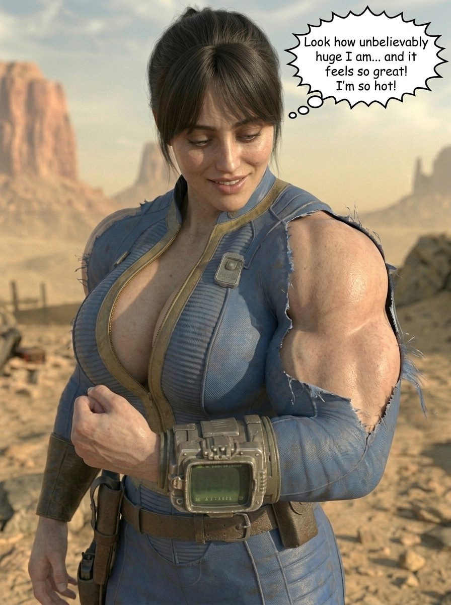 Buffout Part 1, page 11 — AI female muscle growth comic
