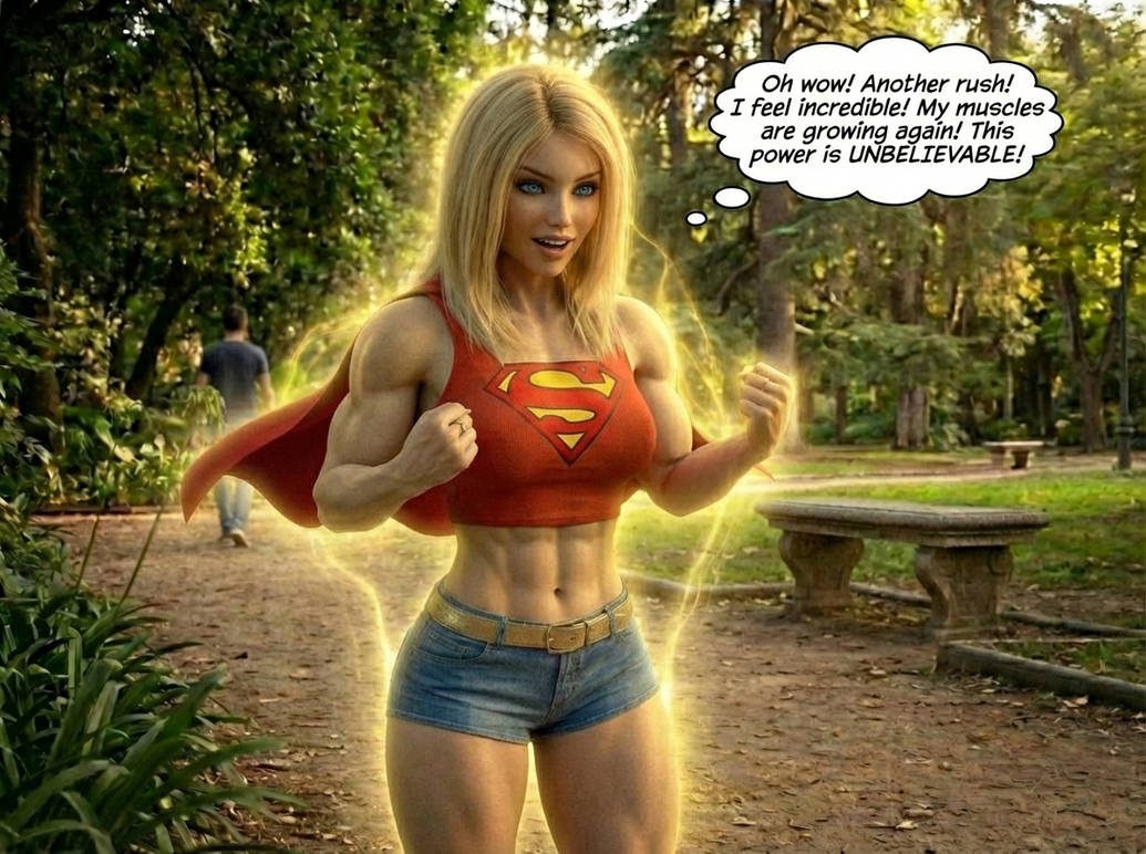 Jacked Jill Part 1, page 6 — AI female muscle growth comic