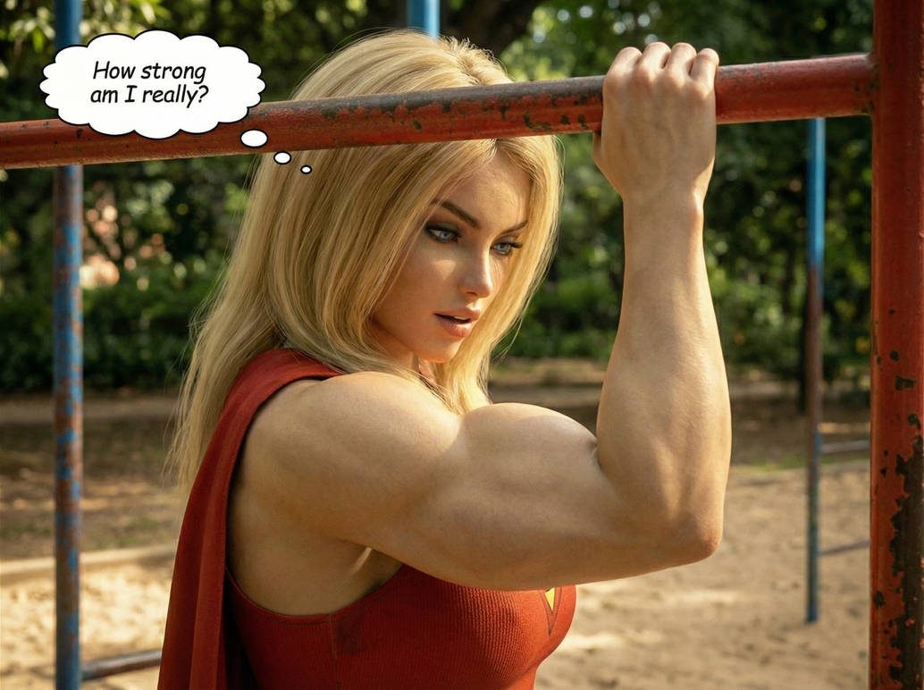 Jacked Jill Part 1, page 11 — AI female muscle growth comic