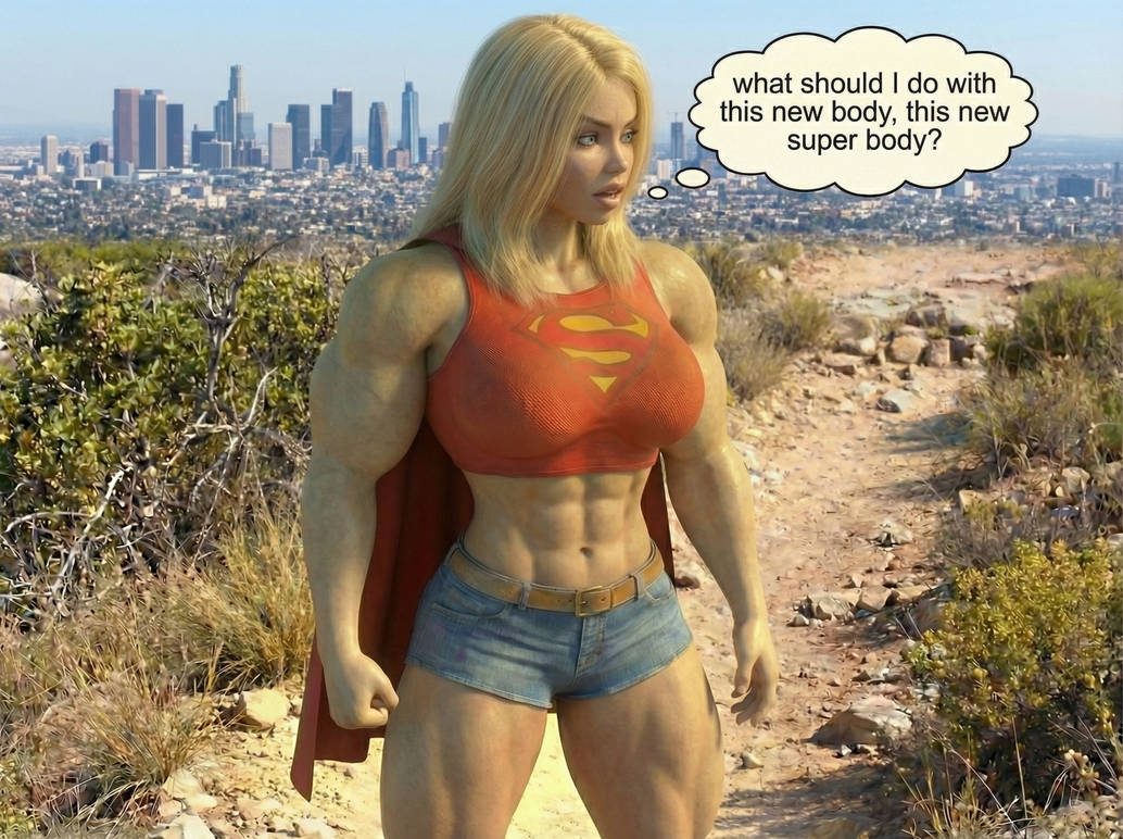 Jacked Jill Part 2, page 1 — AI female muscle growth comic