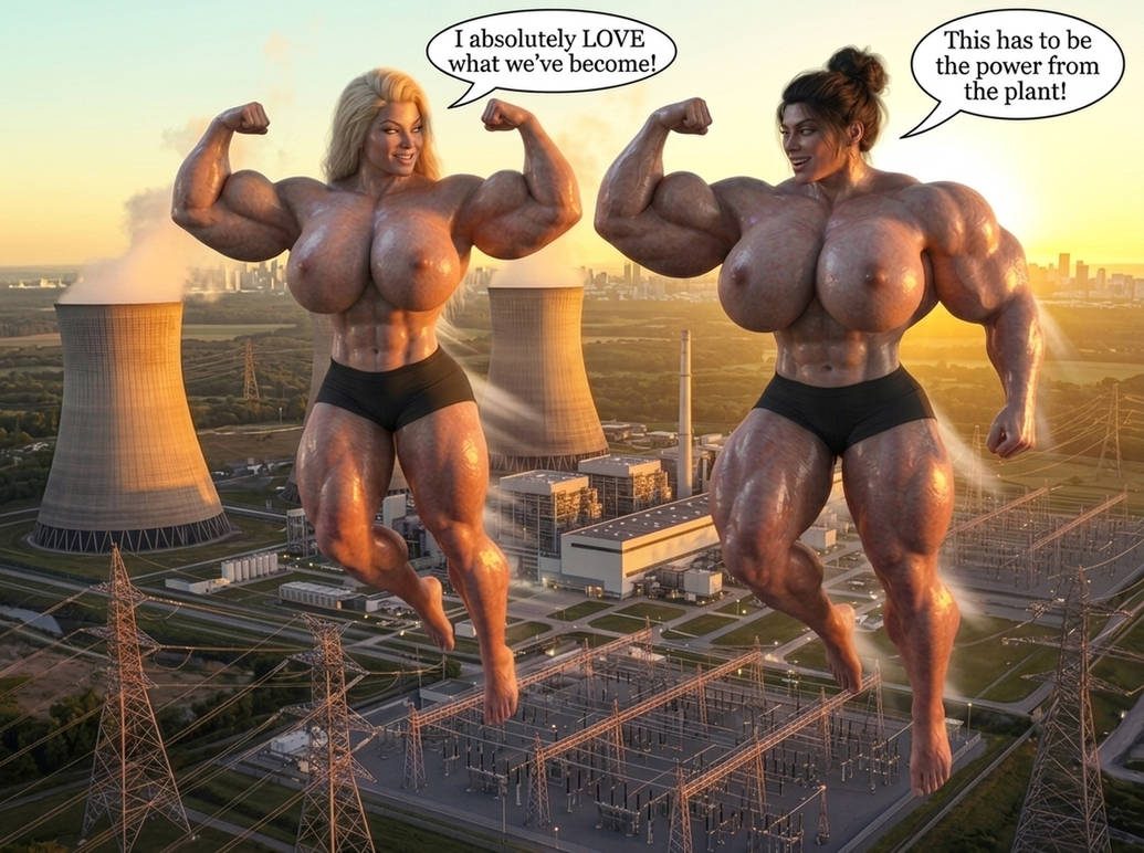 Lana and Lacey Part 2, page 2 — AI female muscle growth comic