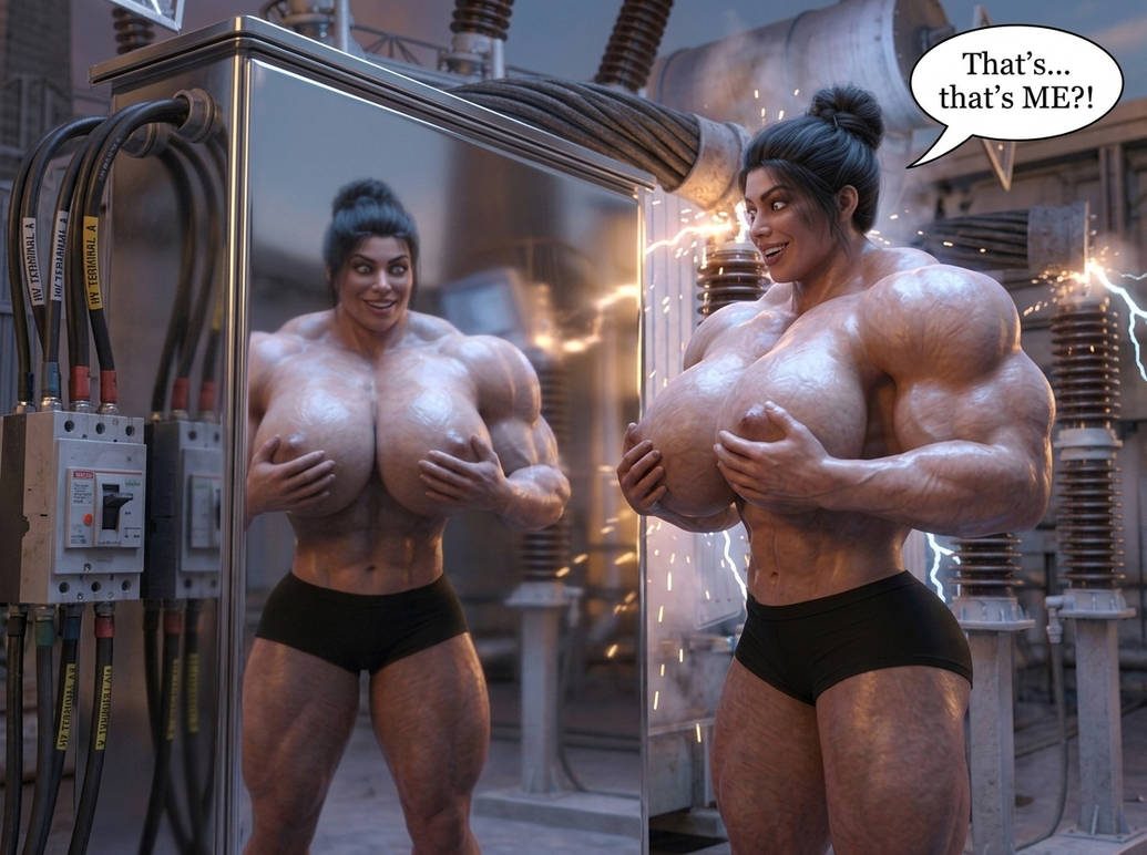 Lana and Lacey Part 2, page 7 — AI female muscle growth comic