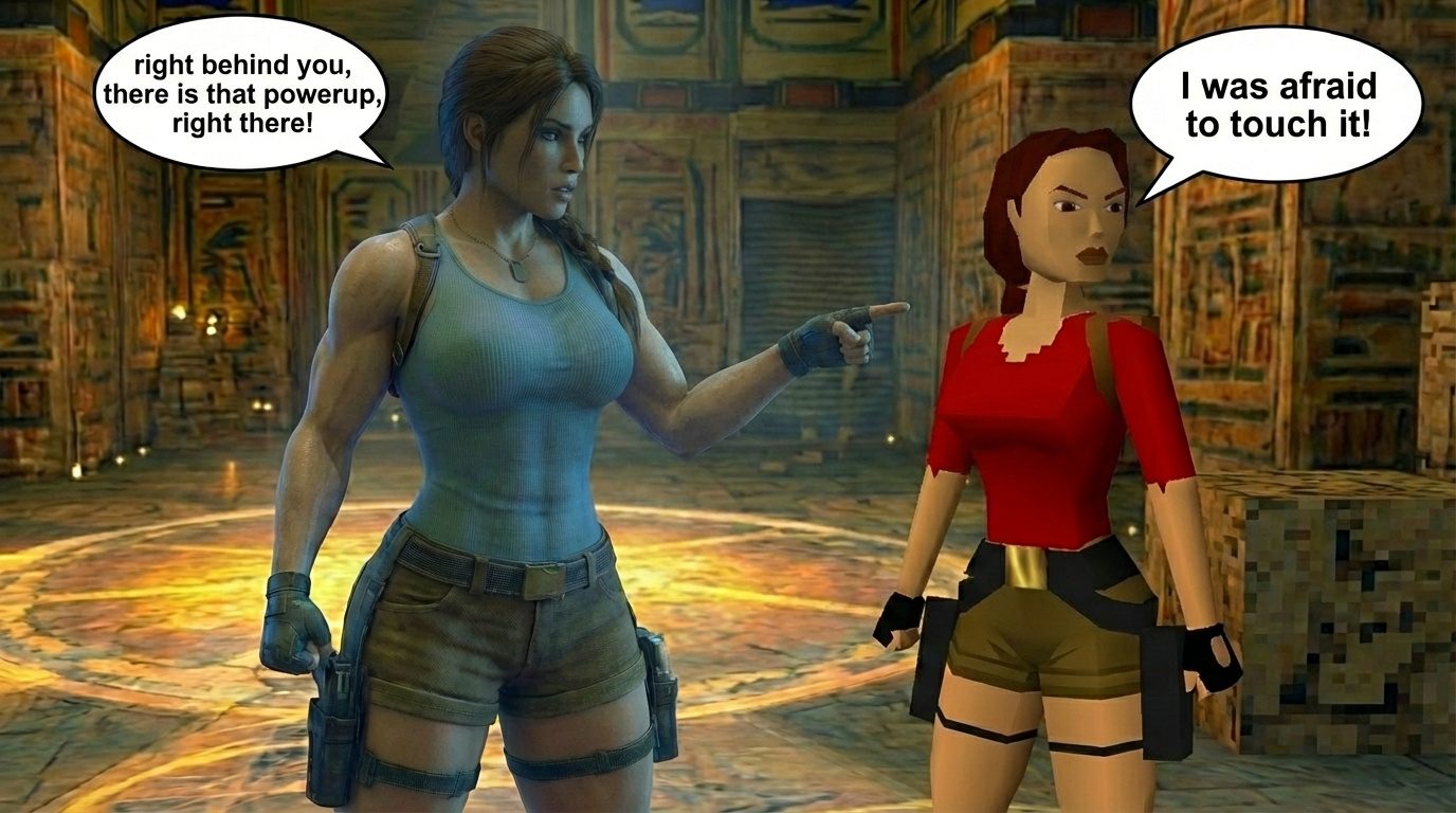 Lara Breaks the 4th Wall Part 2, page 16 — AI female muscle growth comic