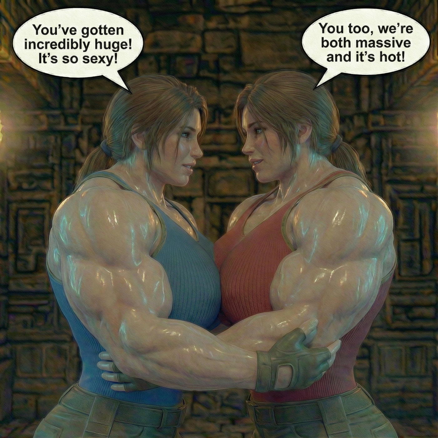 Lara Breaks the 4th Wall Part 4, page 10 — AI female muscle growth comic