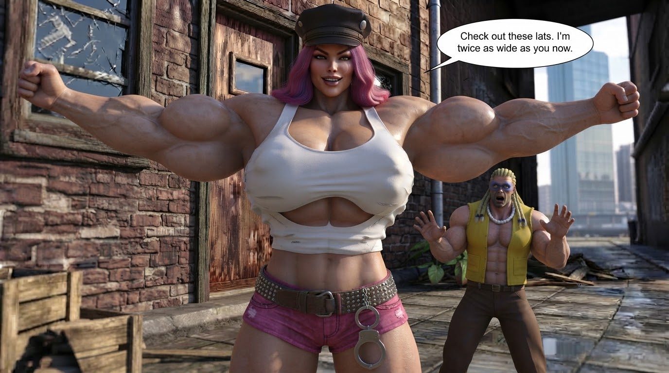 MAD GEAR The Pills, page 8 — AI female muscle growth comic