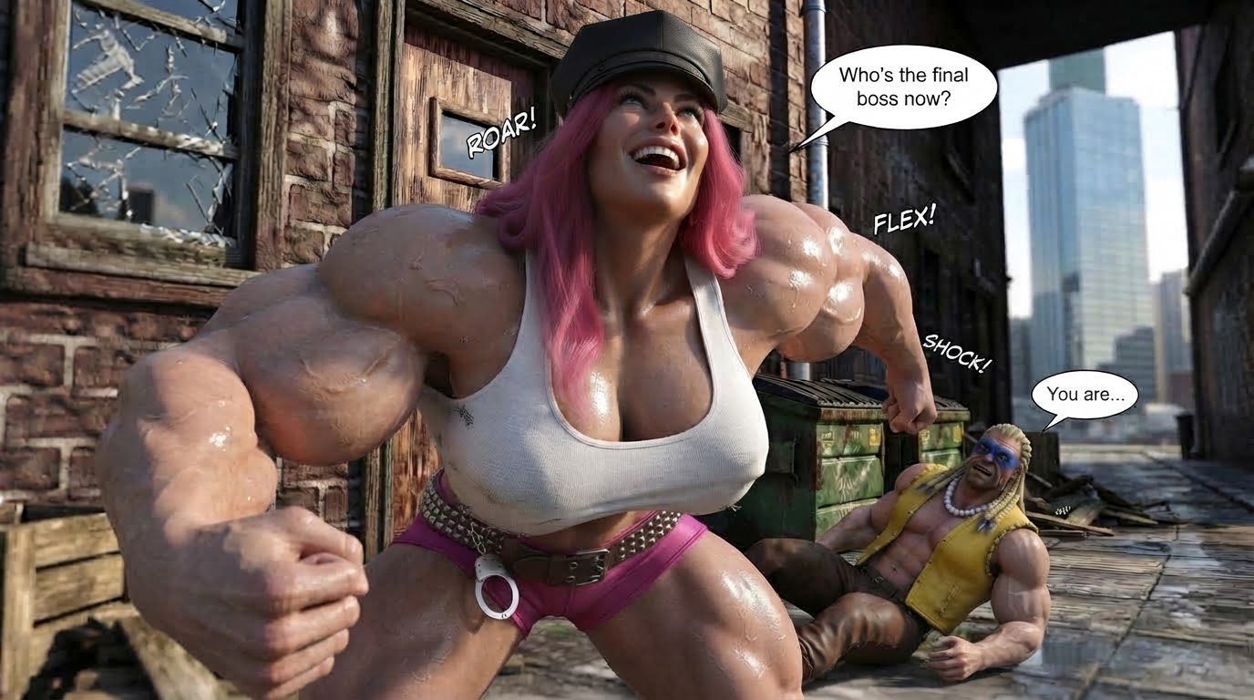 MAD GEAR The Pills, page 13 — AI female muscle growth comic