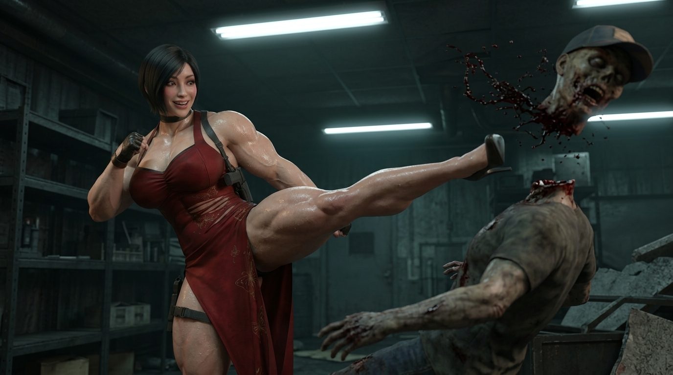 Muscle Herb Part 1, página 47 — cómic de crecimiento muscular femenino con IA