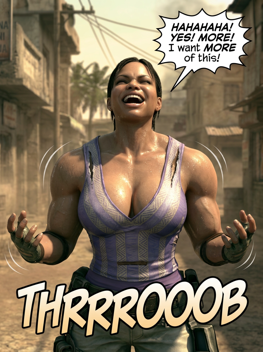 Muscle Virus Part 1, page 5 — AI female muscle growth comic