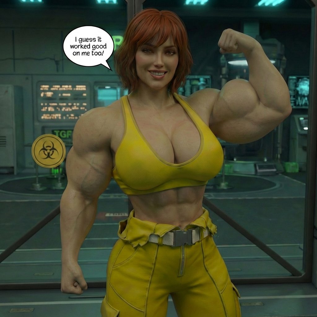 Oozed Part 1, page 11 — AI female muscle growth comic