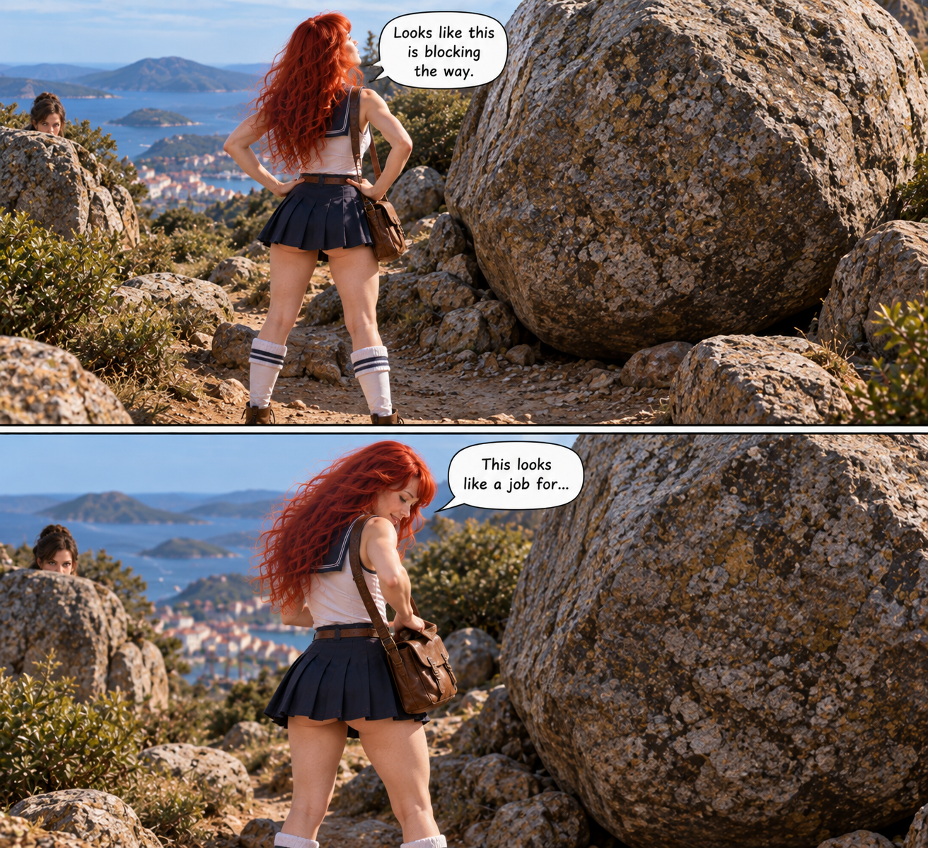 Poppy the Sailor Gal Part 1, page 10 — AI female muscle growth comic