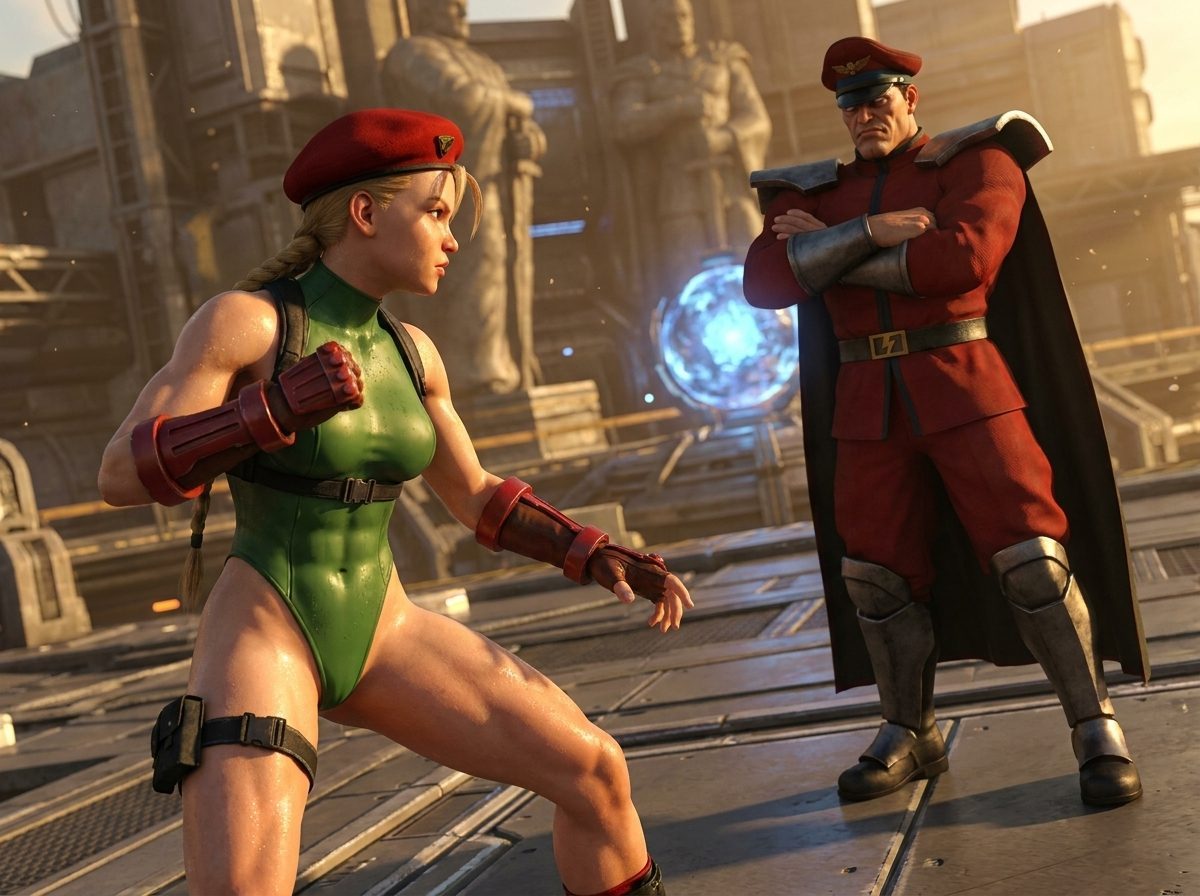 Psycho Cammy Part 1, page 1 — AI female muscle growth comic