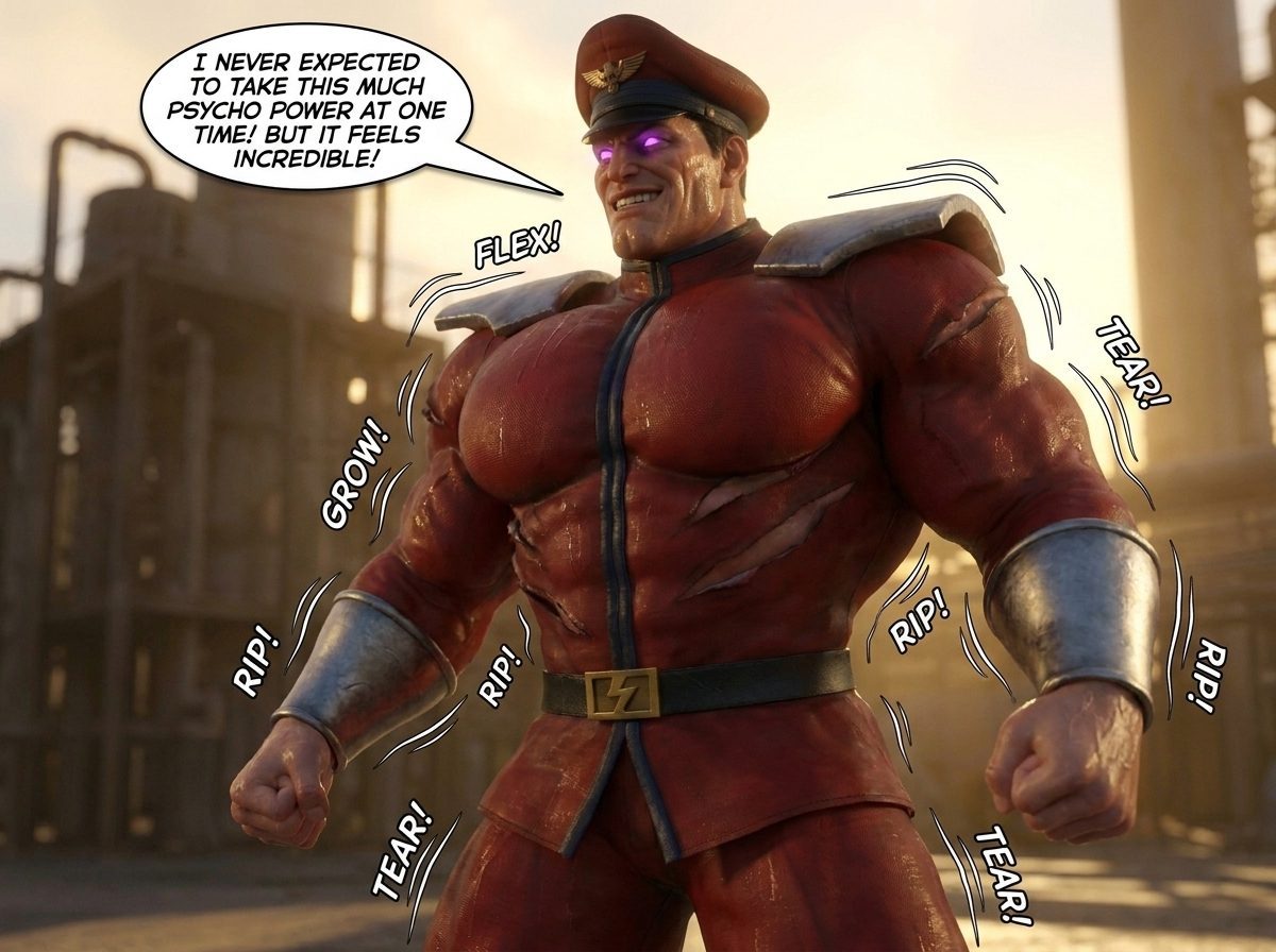 Psycho Cammy Part 1, page 11 — AI female muscle growth comic
