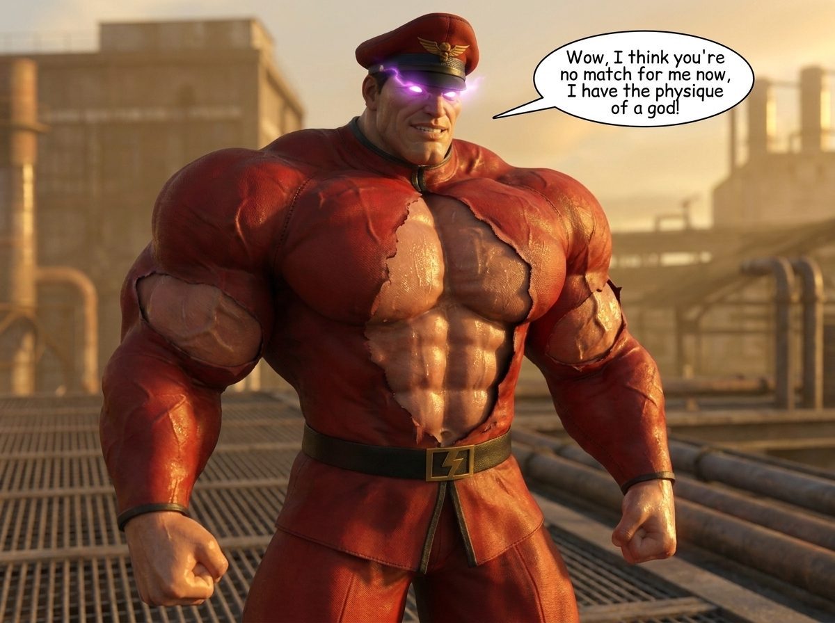 Psycho Cammy Part 1, page 12 — AI female muscle growth comic