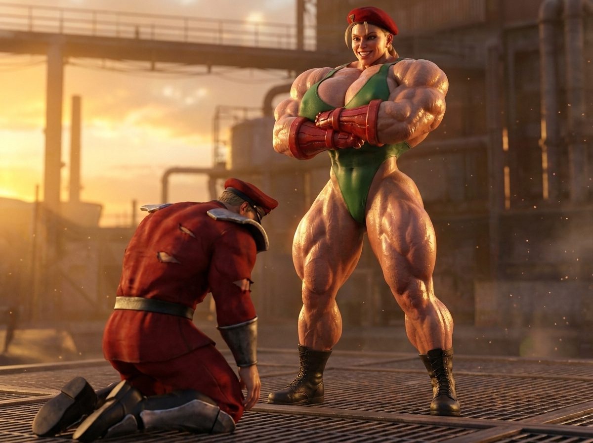 Psycho Cammy Part 1, page 21 — AI female muscle growth comic