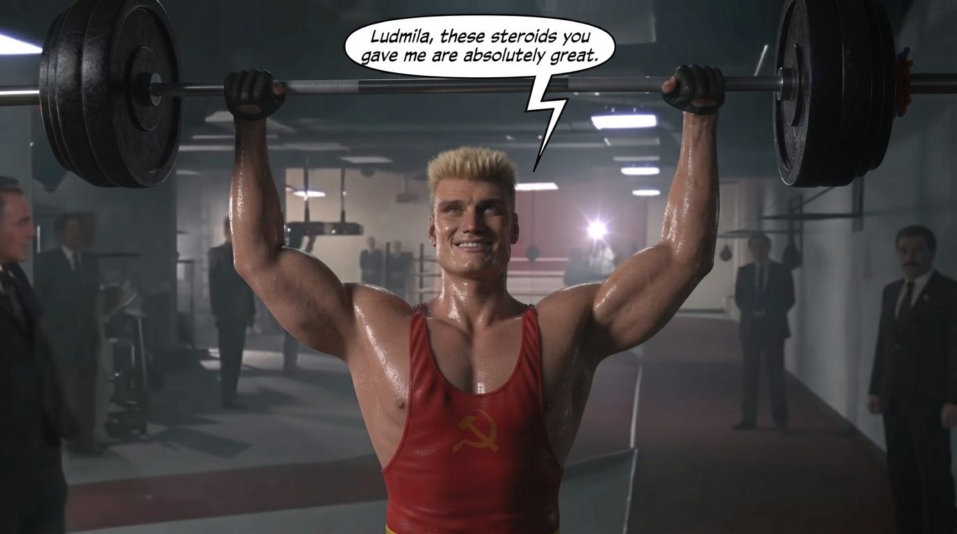 Rawcky 4, CCCP Part 1, page 2 — AI female muscle growth comic