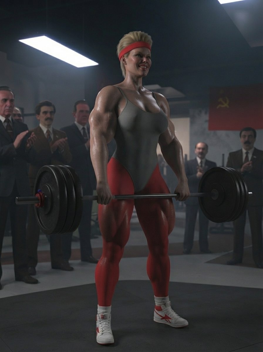 Rawcky 4, CCCP Part 1, page 17 — AI female muscle growth comic