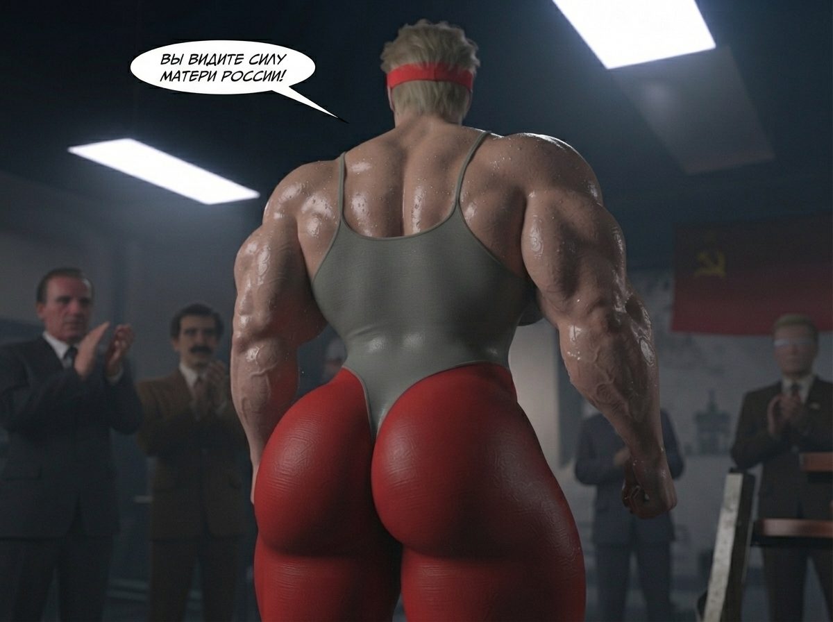 Rawcky 4, CCCP Part 1, page 23 — AI female muscle growth comic