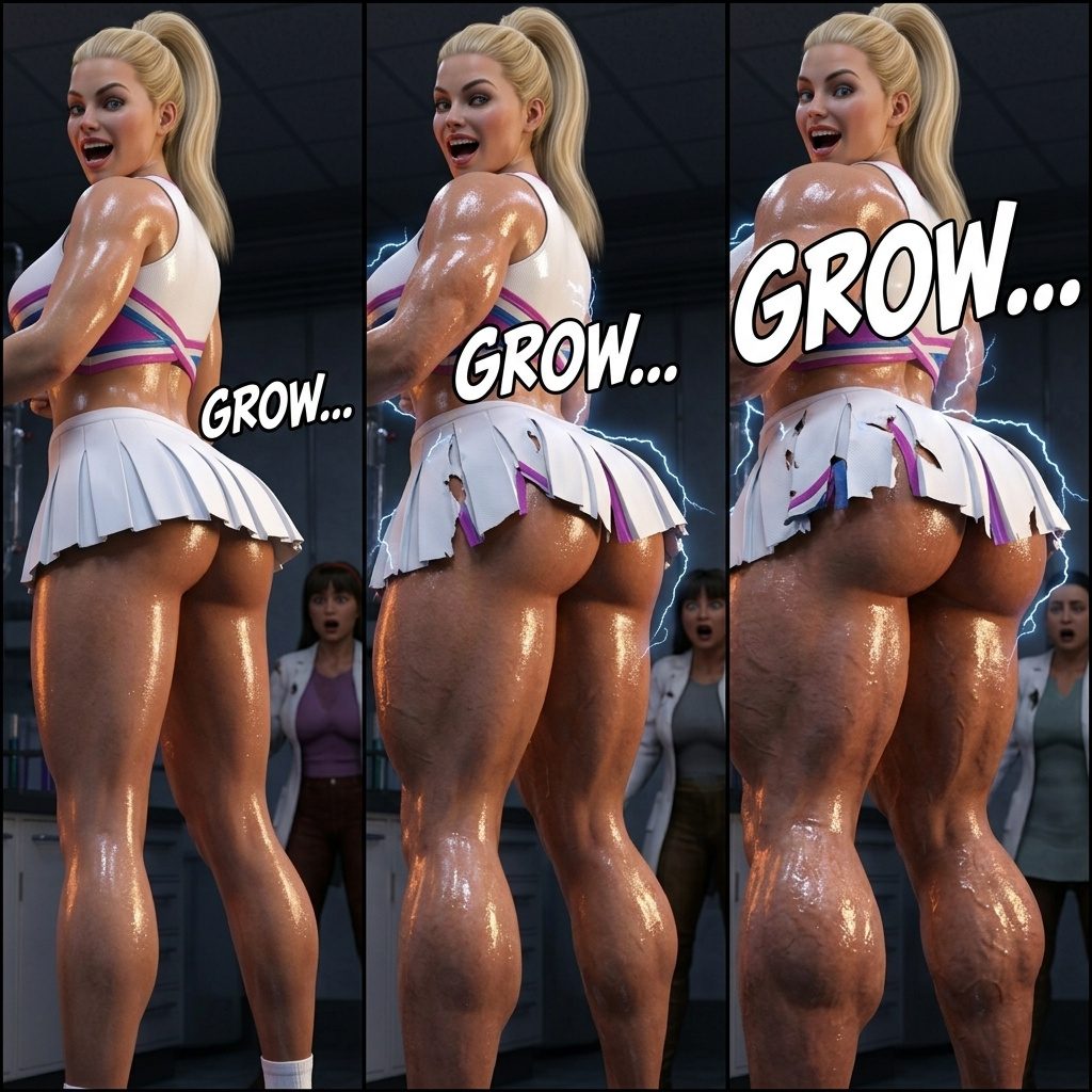 Rivalry Part 1, page 29 — AI female muscle growth comic