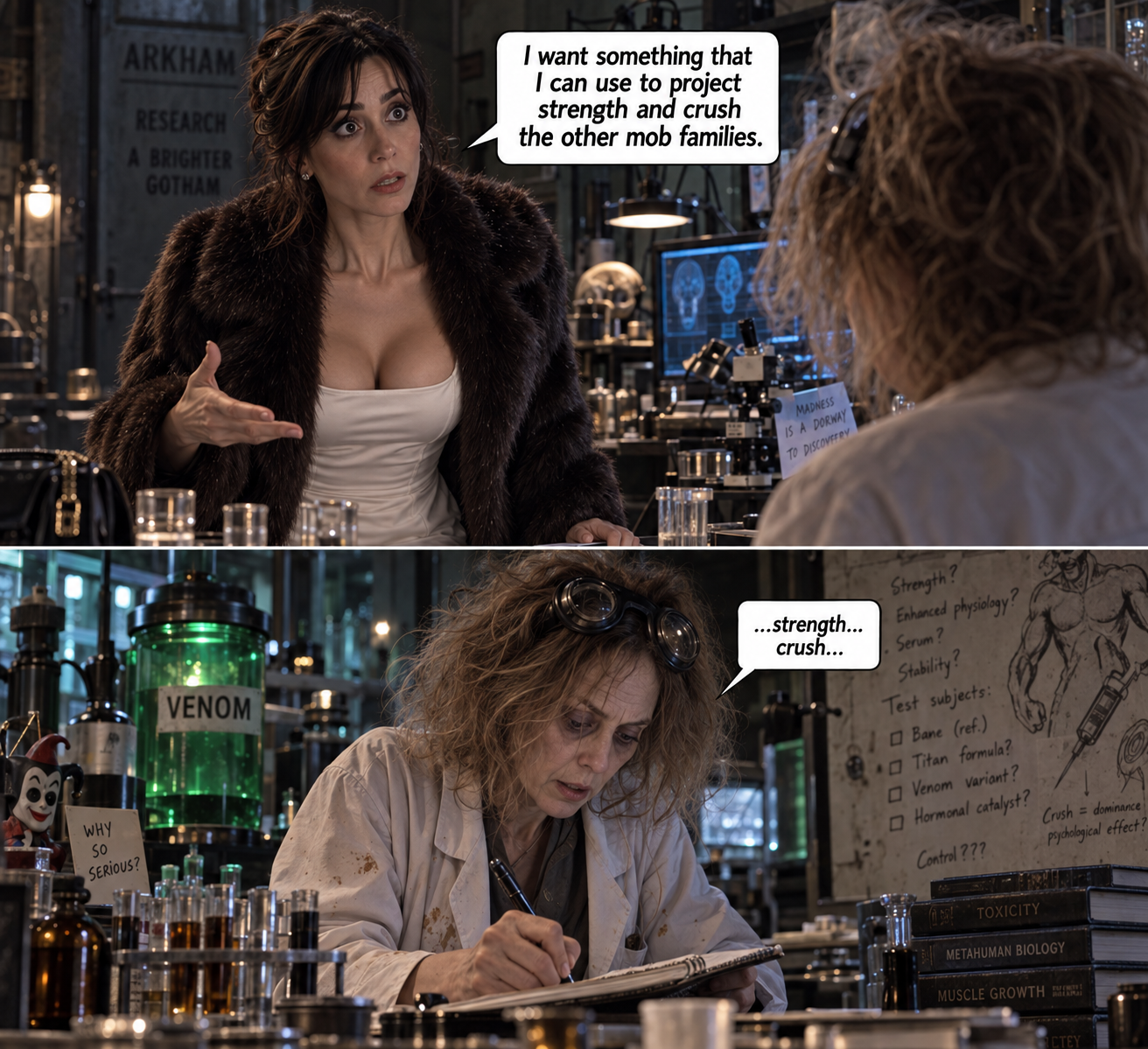 Sofia: Big Guns Part 1, page 6 — AI female muscle growth comic