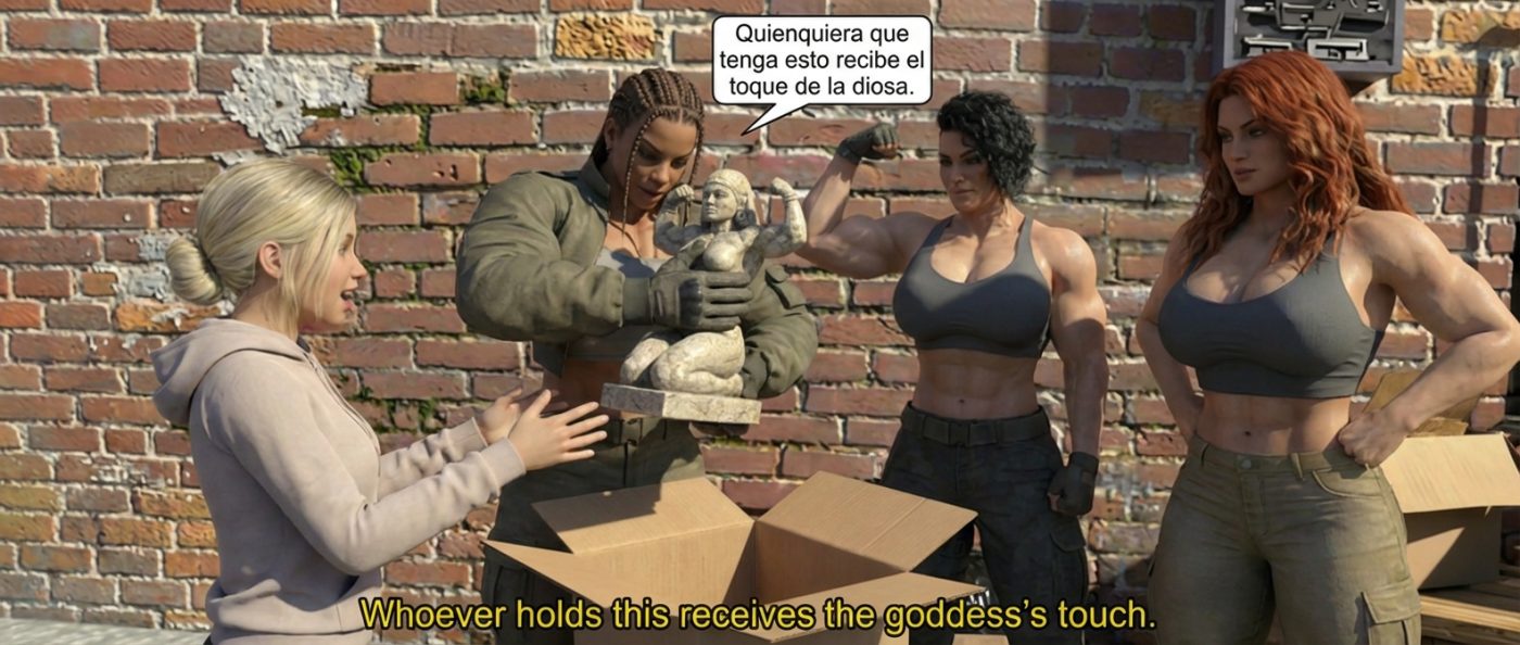 Super Cop Part 2, page 3 — AI female muscle growth comic