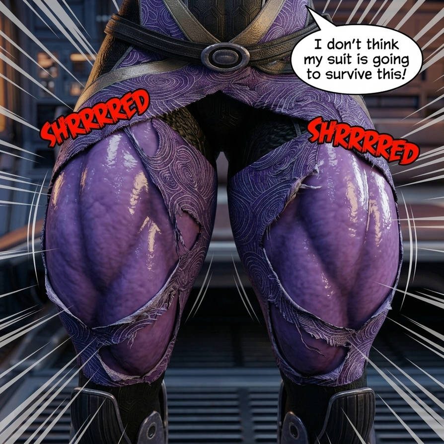 Tali - Mass Effect Part 1, page 8 — AI female muscle growth comic