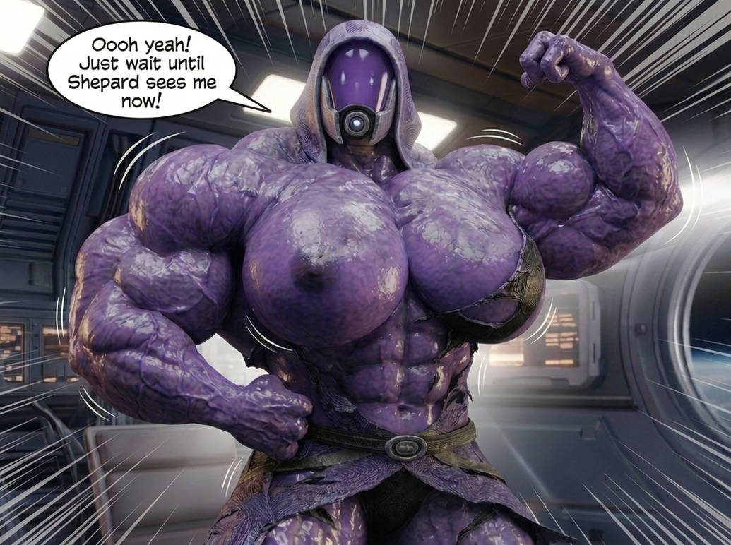 Tali - Mass Effect Part 1, page 12 — AI female muscle growth comic