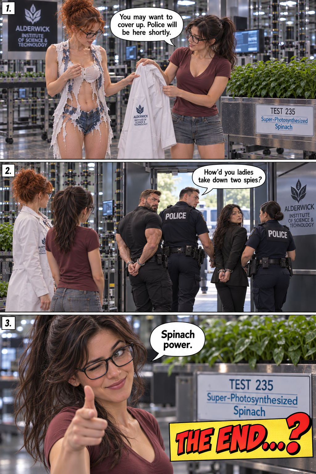 Test 235 Part 1, page 27 — AI female muscle growth comic