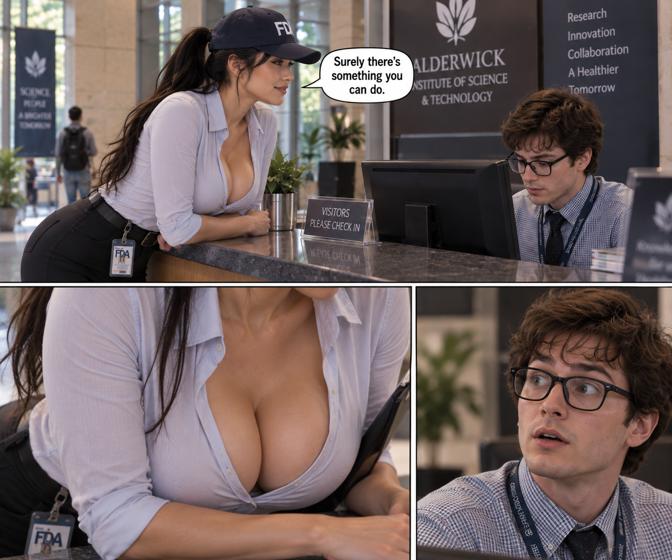 Test 235 Undercover, page 4 — AI female muscle growth comic