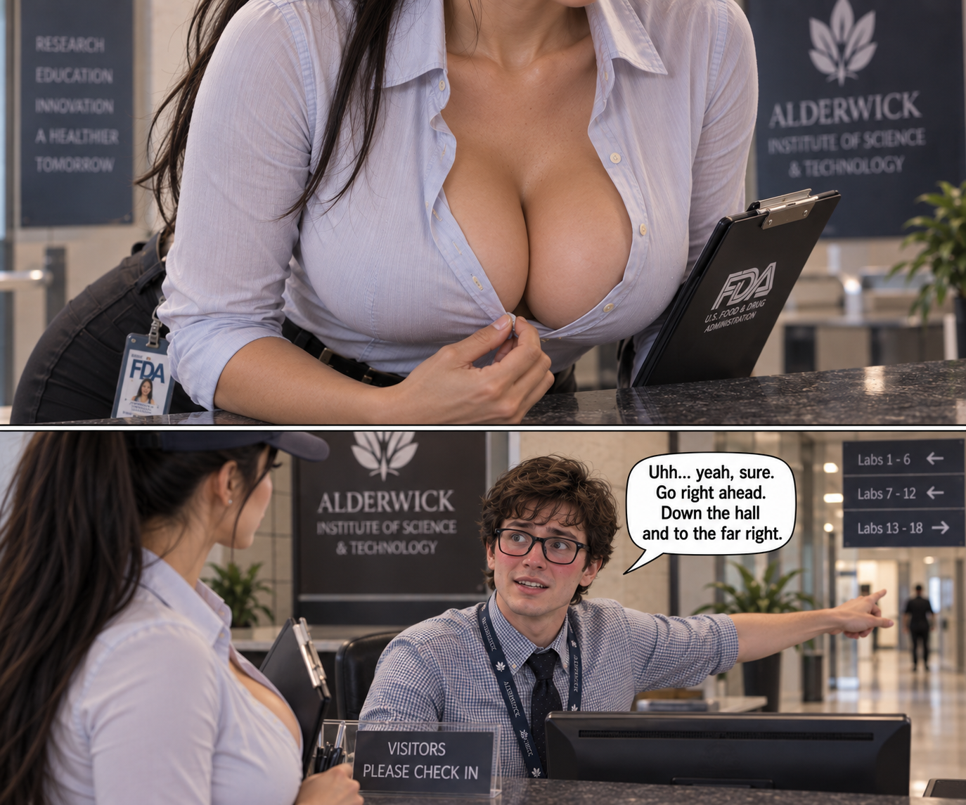 Test 235 Undercover, page 5 — AI female muscle growth comic