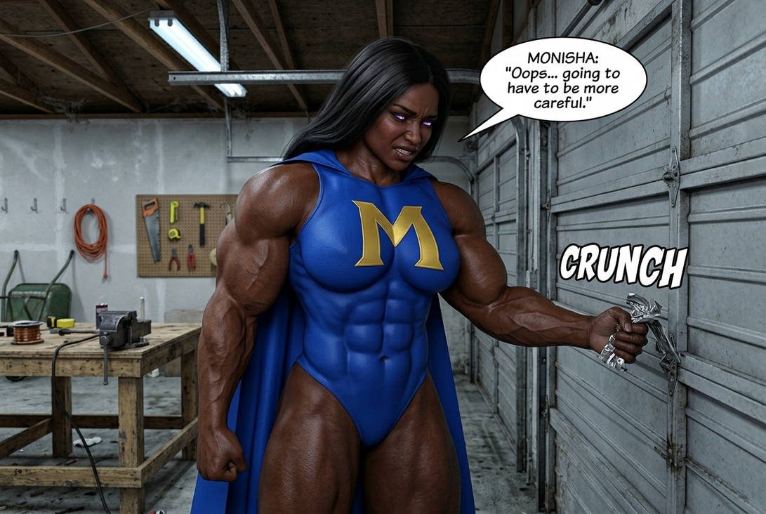 The B.A.D. Idea Part 2, page 11 — AI female muscle growth comic