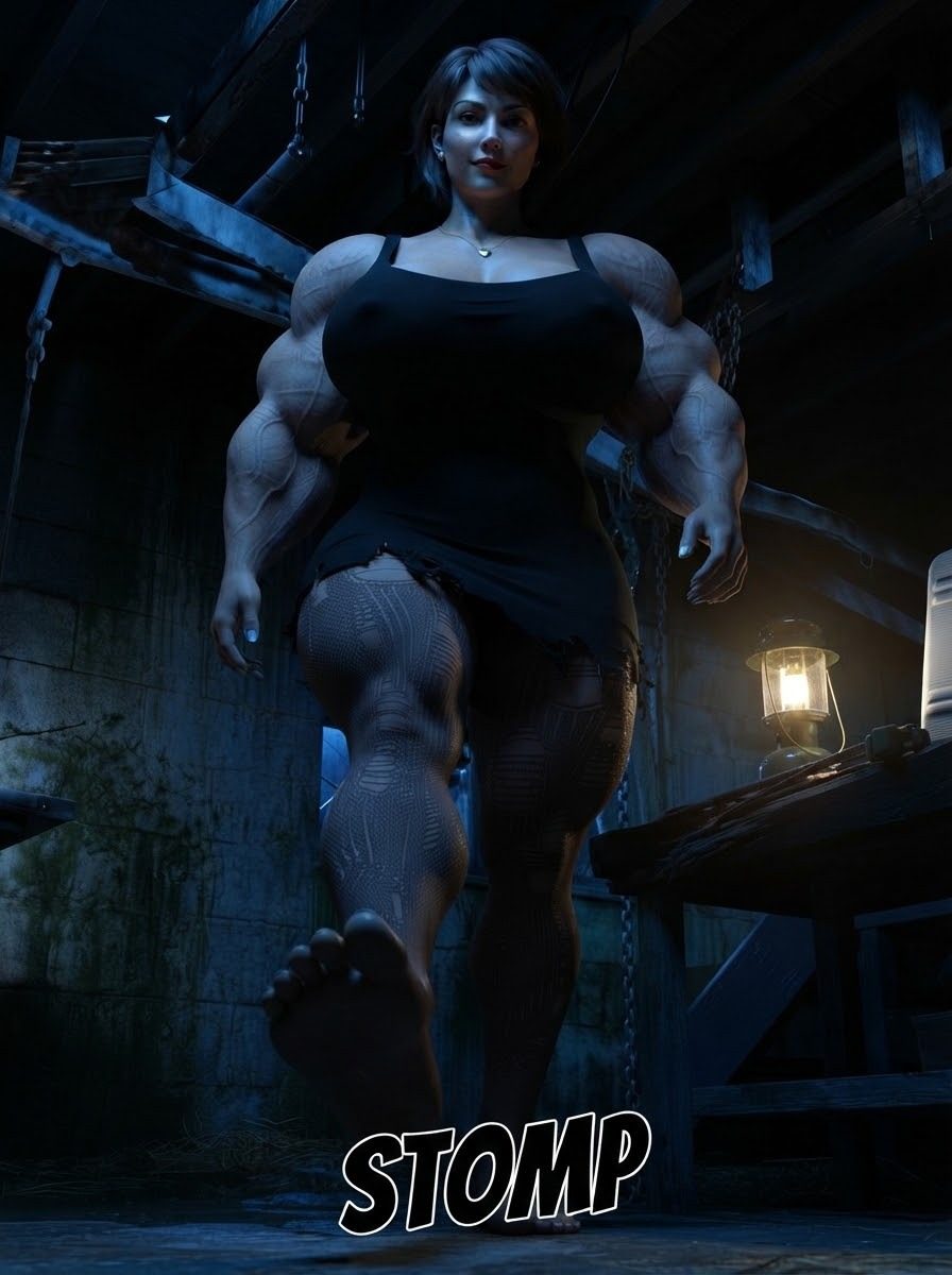 True Size Part 1, page 104 — AI female muscle growth comic