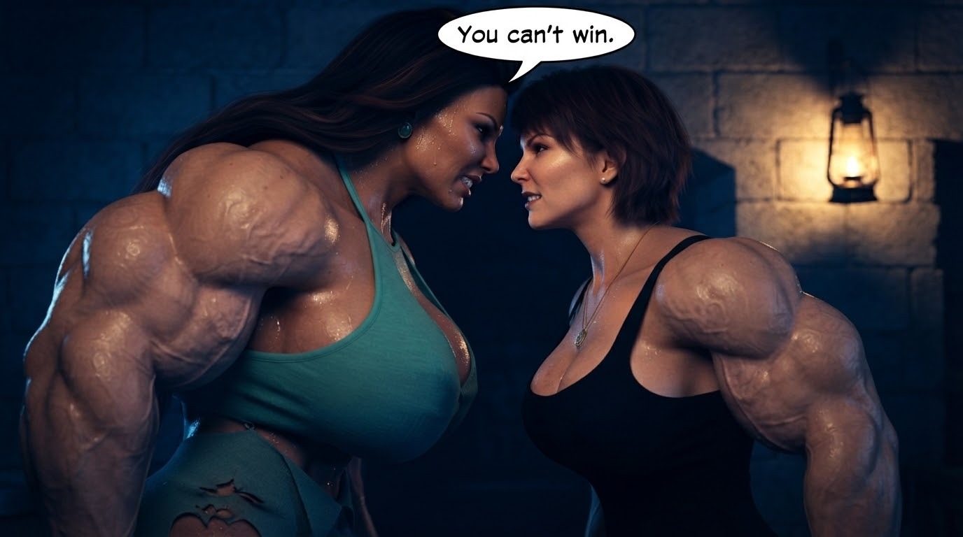 True Size Part 1, page 117 — AI female muscle growth comic