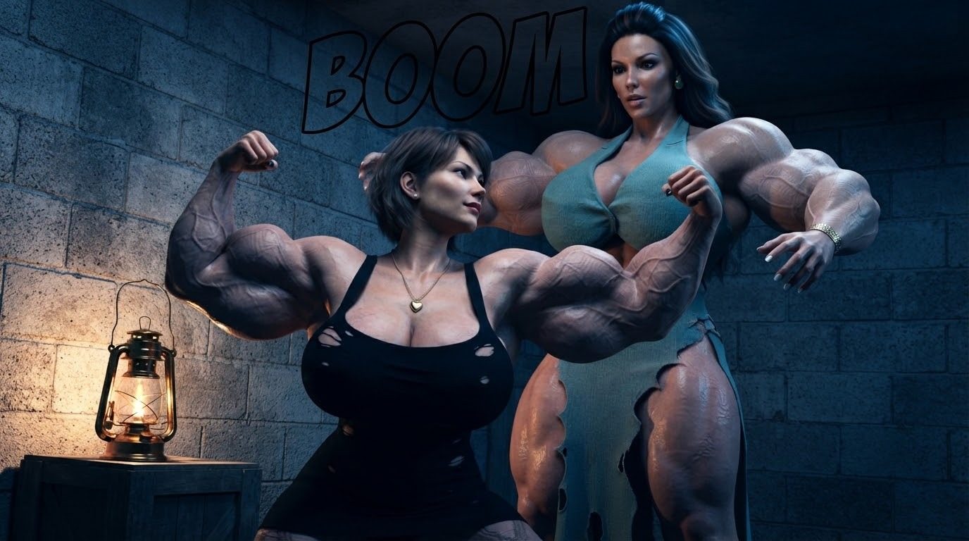 True Size Part 1, page 125 — AI female muscle growth comic