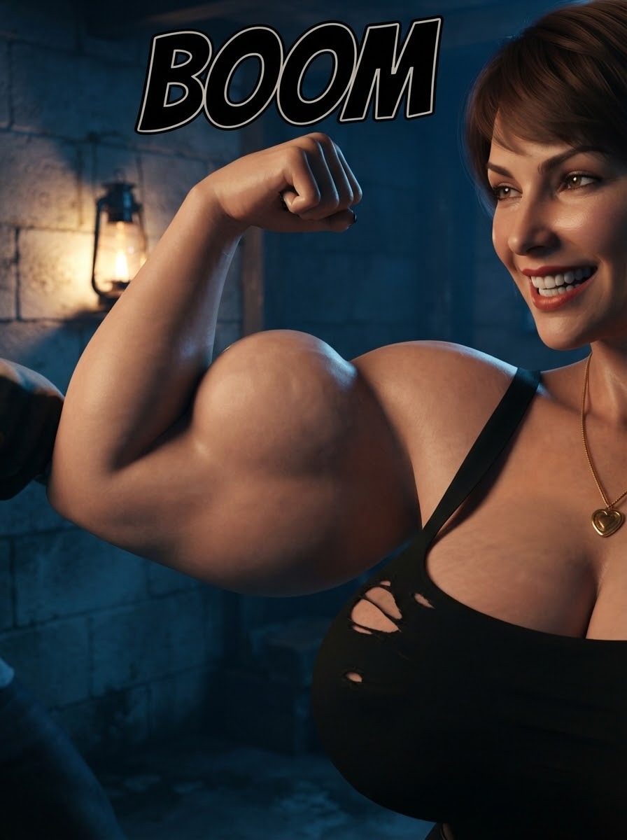 True Size Part 1, page 126 — AI female muscle growth comic
