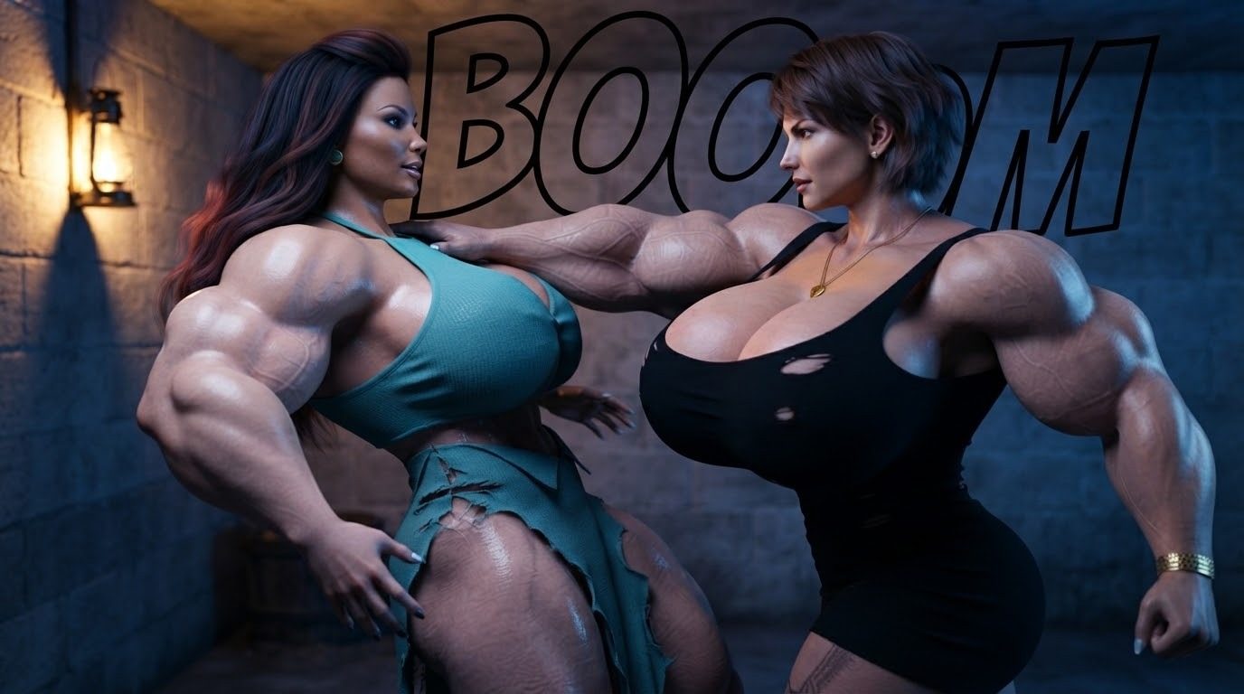 True Size Part 1, page 129 — AI female muscle growth comic
